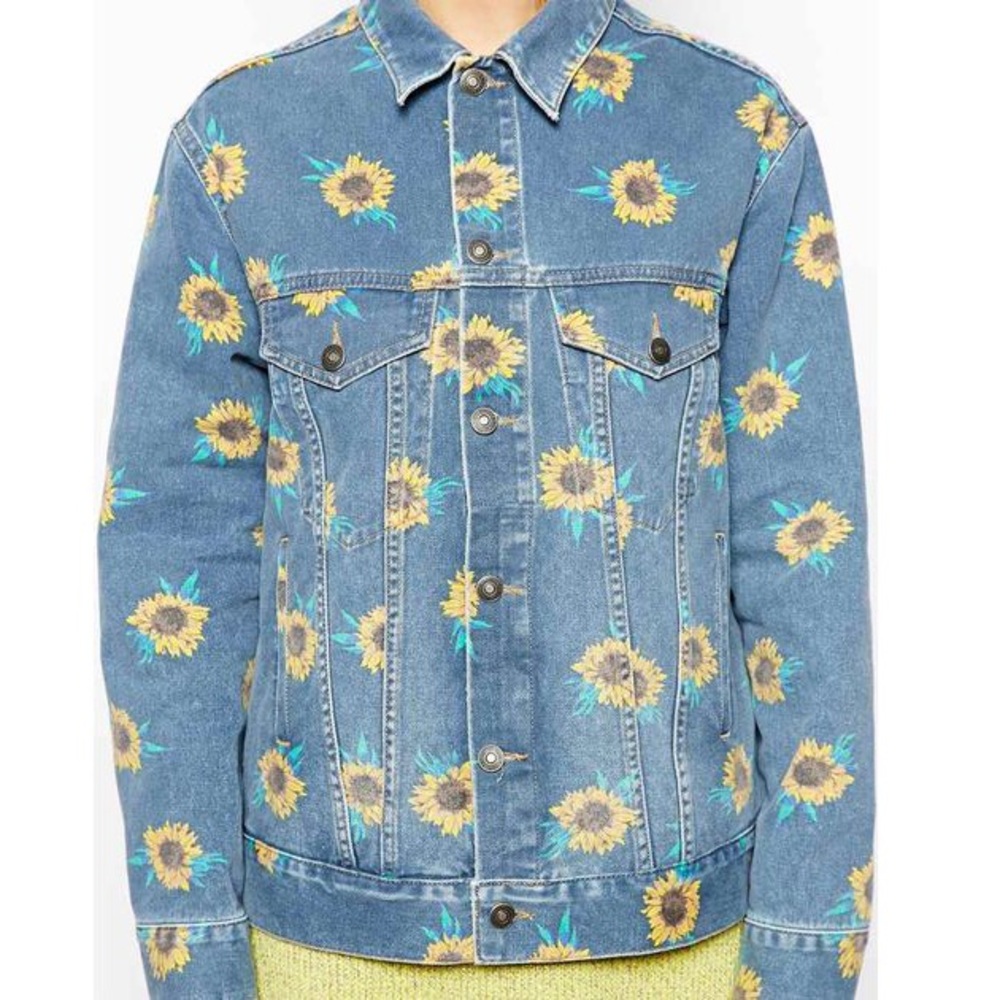 Sunflower printed denim jacket